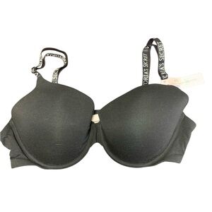 NWT Victorias Secret 38 C‎ Lightly Lined Underwire Bra Adjustable Straps Black